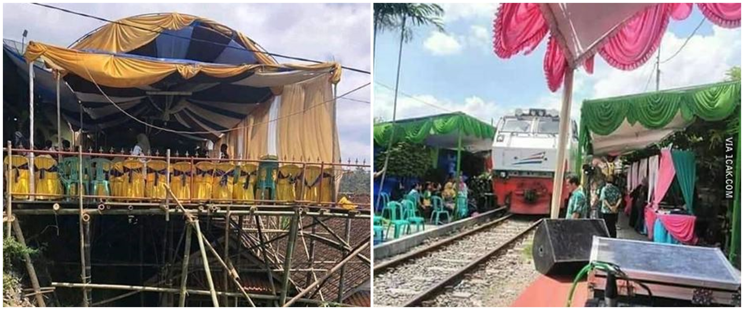 10 Potret tempat pernikahan tak biasa, cuma ada di Indonesia