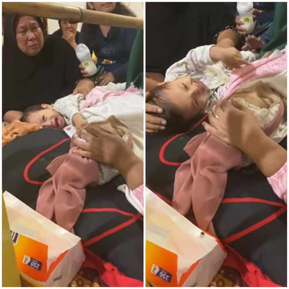 Viral video bayi menangis di atas jenazah ibunya, bikin mewek