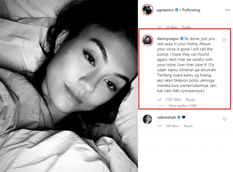 Agnez Mo sakit, komentar Denny Cagur ini jadi sorotan warganet