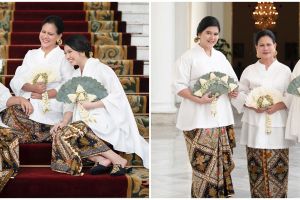 10 Potret kompak Iriana Jokowi, Selvi, & Kahiyang di Hari Ibu