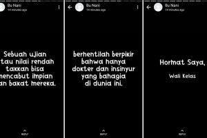 Deretan status WA ibu guru soal nilai ujian ini menyentuh hati