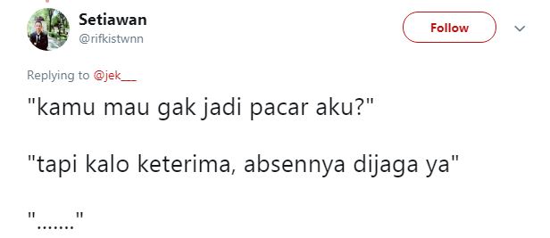 10 Cuitan lucu 'nembak gebetan', recehnya bikin geleng-geleng