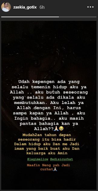 Zaskia Gotik curhat galau soal asmara, ditinggal nikah mantan?