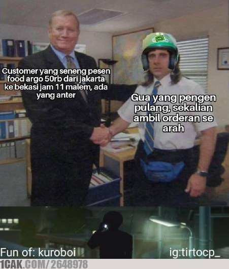 10 Meme lucu suka duka jadi driver ojek online