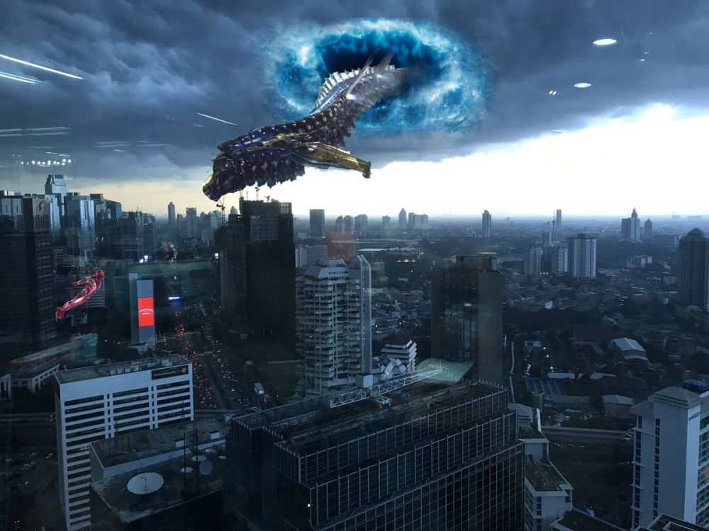 10 Editan foto viral langit gelap  Jakarta ini jadi berasa 