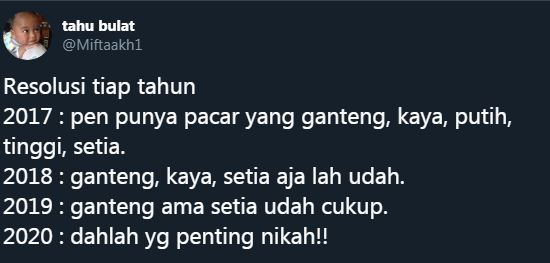 12 Cuitan lucu 'resolusi 2020' ini bikin ketawa getir