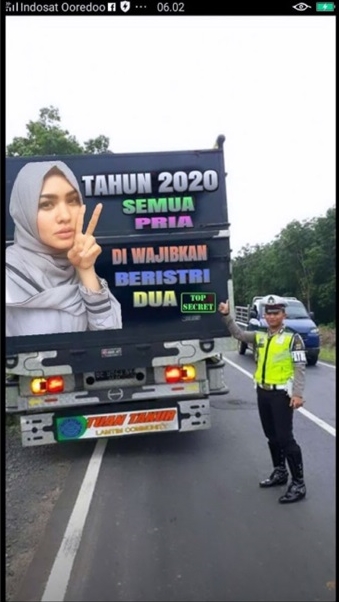 Fotonya terpajang di bak truk, ini respons Kartika Putri