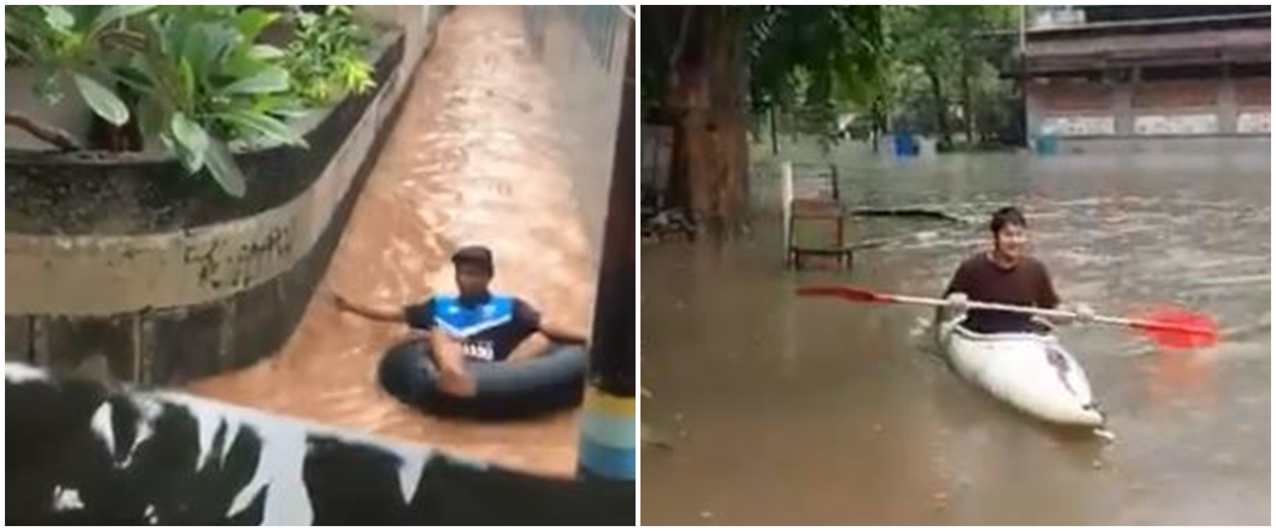 10 Kelakuan orang terjebak banjir ini bikin gagal paham