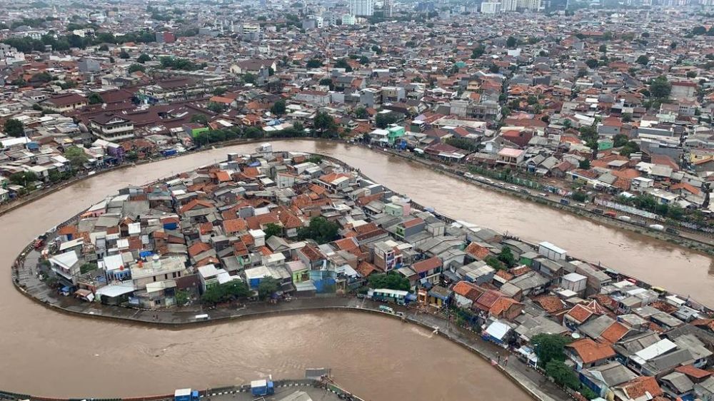 10 Potret udara penampakan banjir dari langit Jakarta