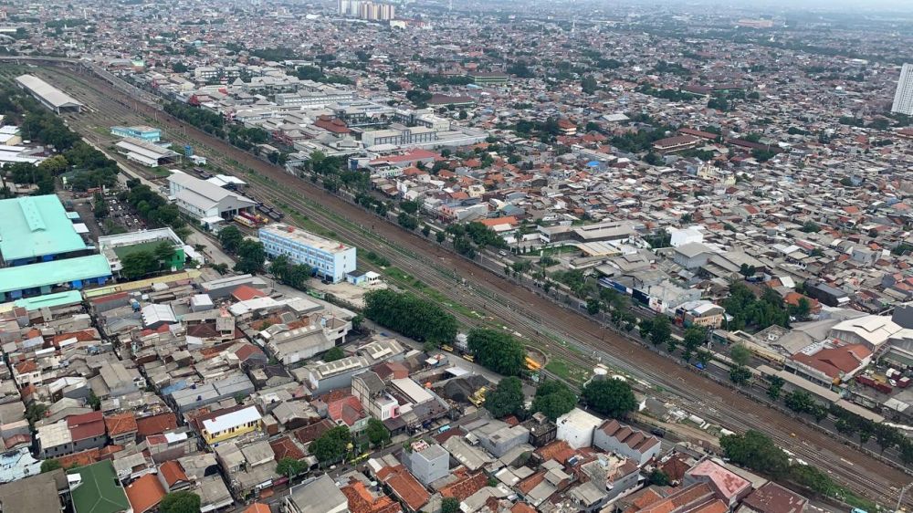10 Potret udara penampakan banjir dari langit Jakarta