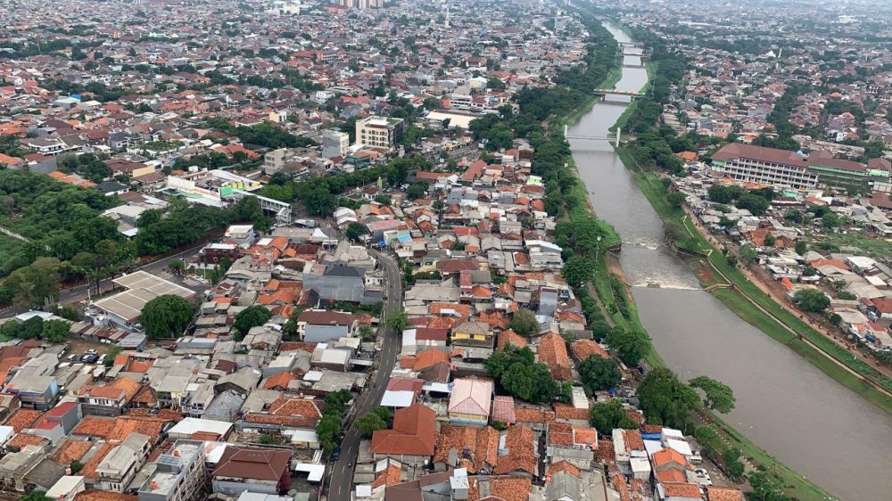 10 Potret udara penampakan banjir dari langit Jakarta