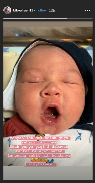 6 Momen Biby Alraen dan Rifky Balweel dikaruniai anak pertama