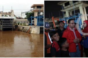Perjuangan petugas pintu air Manggarai tembus banjir, bikin terenyuh