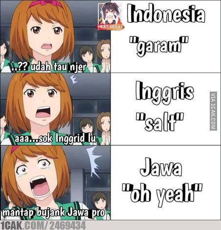 11 Meme lucu bahasa Jawa vs bahasa Indonesia, bikin ketawa