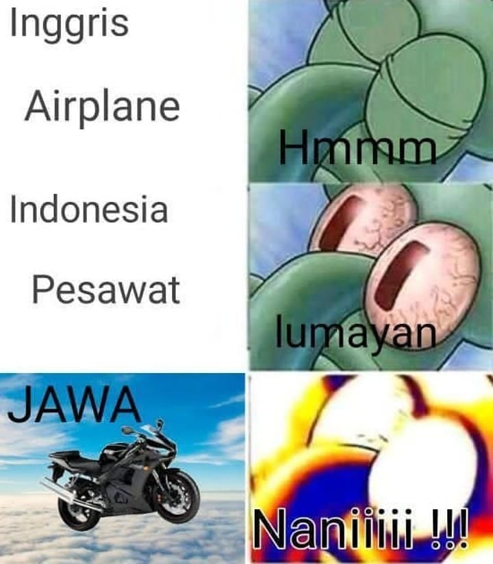 11 Meme lucu bahasa Jawa vs bahasa Indonesia, bikin ketawa