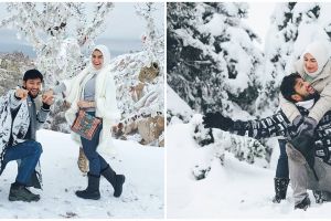 7 Momen seru Ammar Zoni dan Irish Bella main salju di Turki