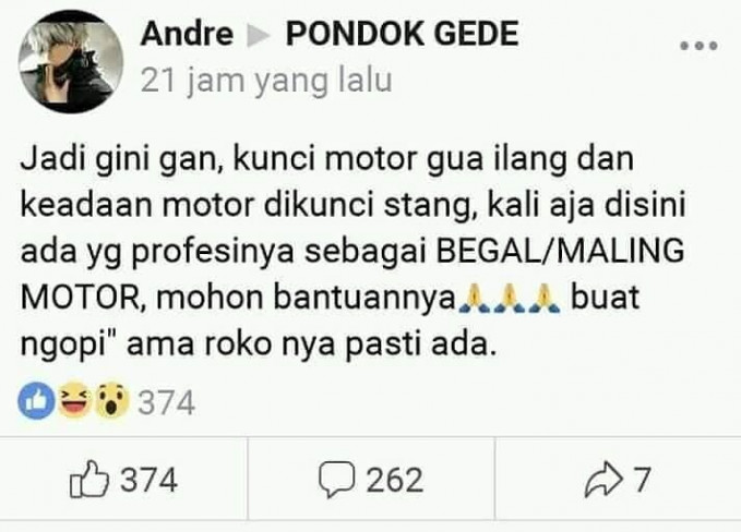 10 Status Facebook minta bantuan ini endingnya bikin ketawa