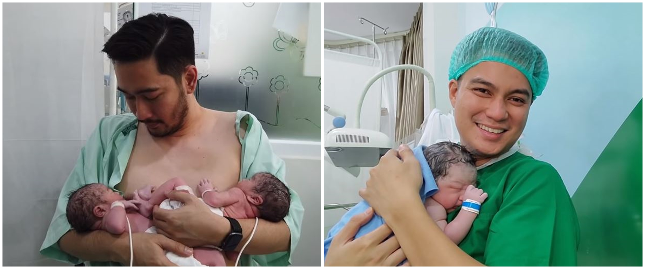 Momen skin to skin 8 seleb ganteng & anaknya yang baru lahir