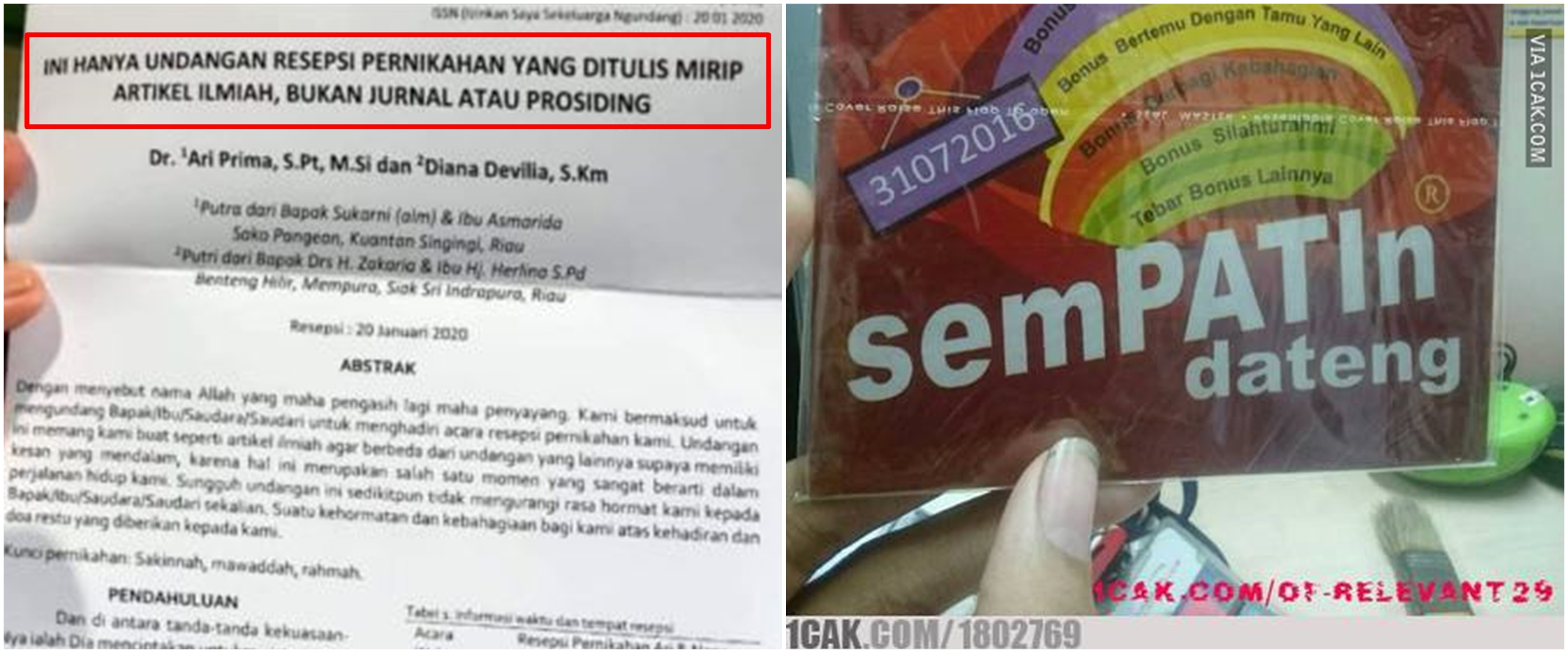 15 Desain undangan pernikahan lucu ini bikin cekikikan