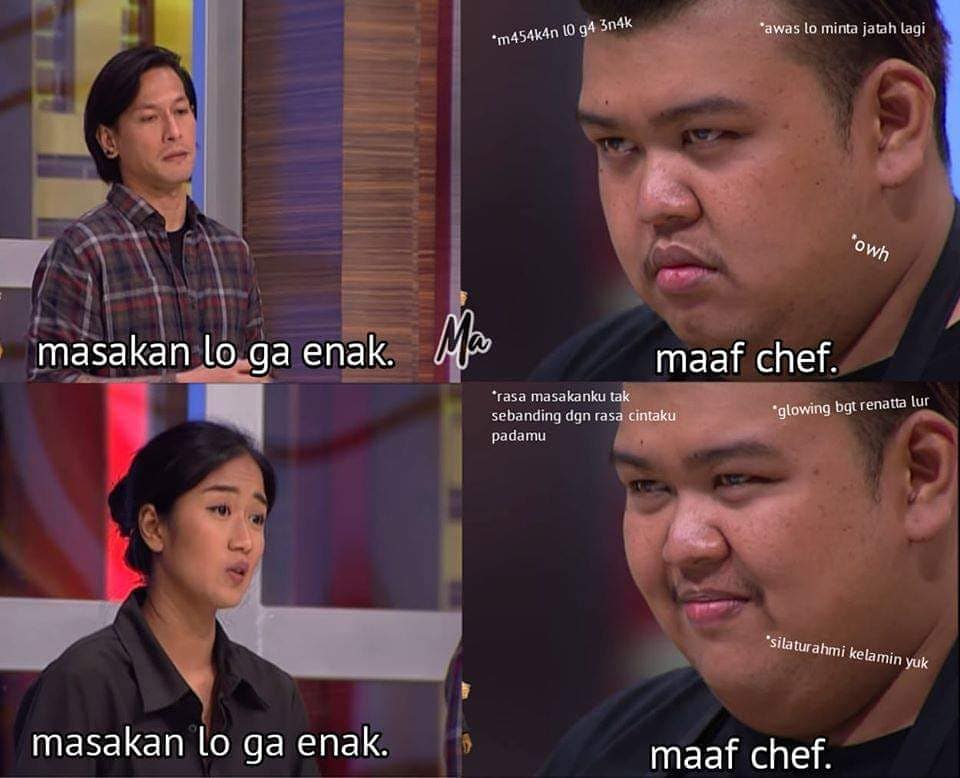 12 Meme lucu gombalin Chef Renatta di MasterChef bikin ketawa