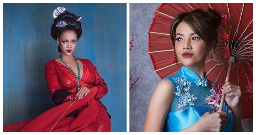 10 Potret bukti Farah Quinn mirip Rihanna, bak fotokopi