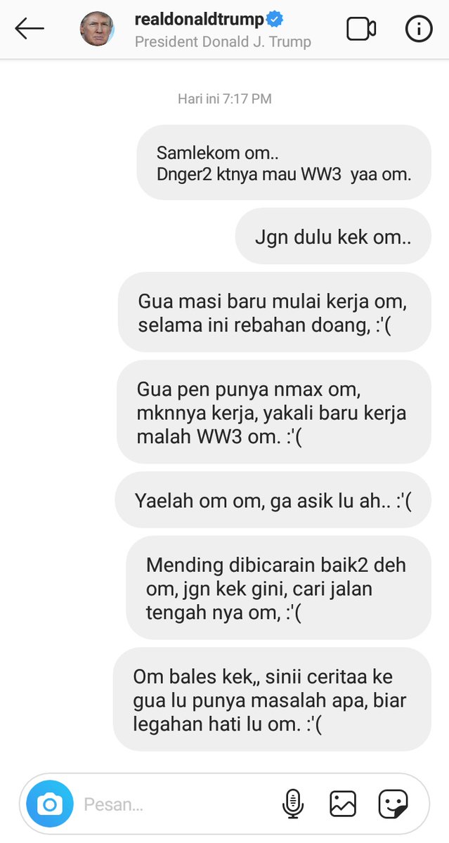10 DM lucu netizen +62 ke Donald Trump, bikin senyum kecut