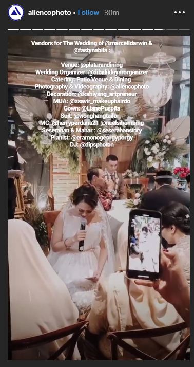 7 Momen pernikahan Marcell Darwin dan Nabila Faisal