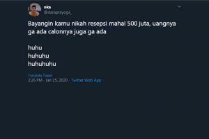 Viral 'nikah 500 juta' jadi trending topic, 10 cuitannya kocak