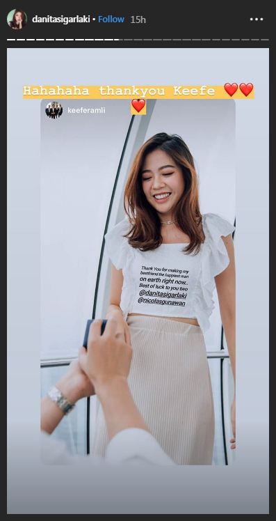 8 Momen lamaran Danita eks girlband Princess di kapal pesiar