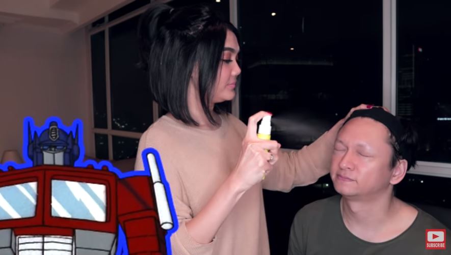 7 Potret Rina Nose dandani suami jadi Lucinta Luna, bikin melongo