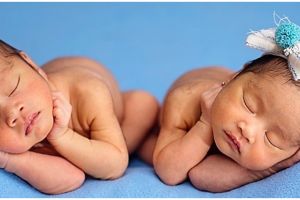 Gaya pemotretan newborn anak kembar 6 seleb, gemasnya dobel