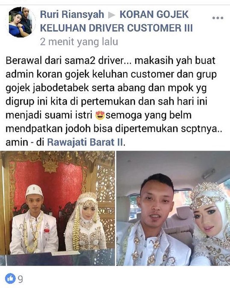 7 Momen driver ojek online temukan belahan jiwa, bak kisah FTV