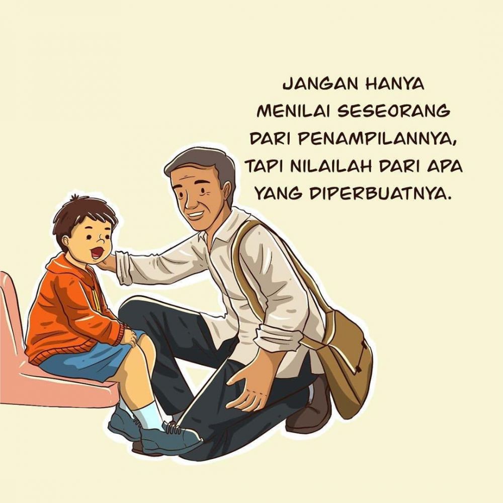 Jokowi unggah 10 ilustrasi, jangan nilai orang dari penampilan