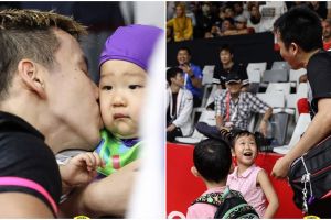 10 Potret gaya anak 3 pebulu tangkis dukung ayahnya, gemesin abis