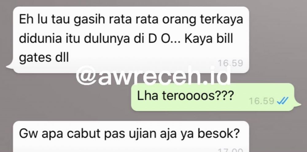 10 Chat WA lucu teman sekelas ini endingnya bikin susah nahan tawa