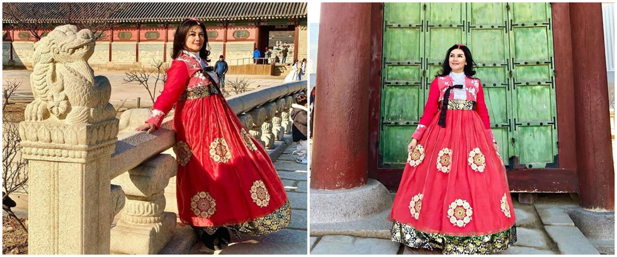 8 Potret Bella Saphira pakai hanbok di Korea, pesonanya terpancar