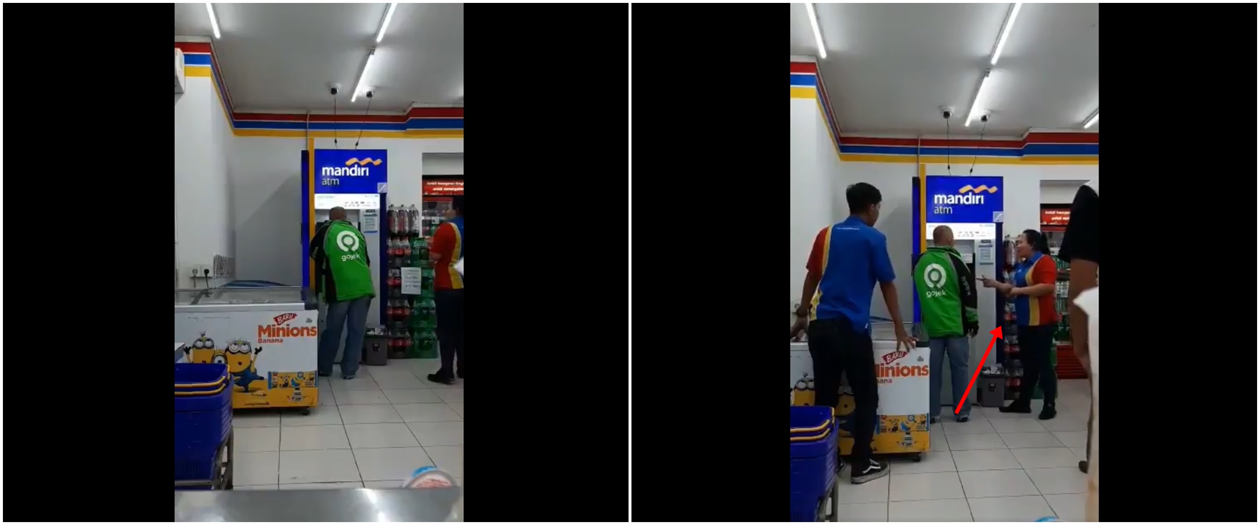 Detik-detik driver ojek online nyaris ditipu, diselamatkan kasir