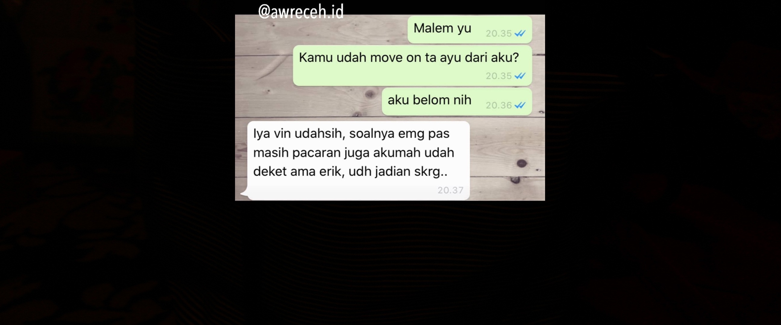 10 Chat WA mantan belum move on, lucunya bikin ketawa nyesek