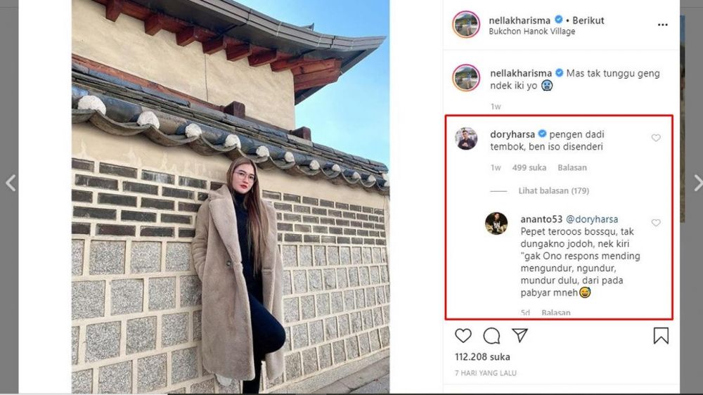 5 Gombalan Dory Harsa untuk Nella Kharisma, bikin riuh netizen
