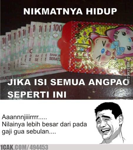 10 Meme isi angpao Imlek ini lucunya bikin senyum kecut