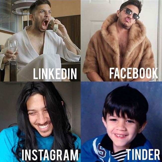 10 Meme beda foto LinkedIn, Facebook, Instagram, & Tinder