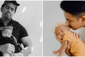 10 Potret suami Fitri Tropica asuh anak, kocak sampai romantis