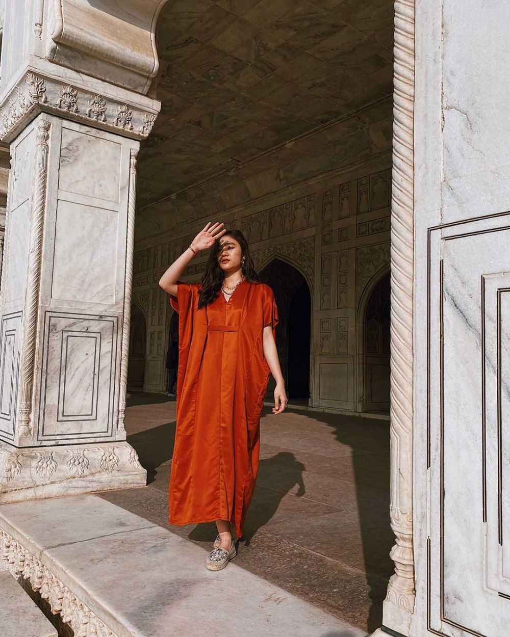 8 Potret liburan Febby Rastanty di India, memesona pakai kain sari