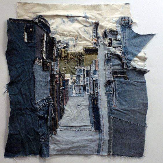 15 Karya dari jeans dibuat bak lukisan ini hasilnya bikin melongo