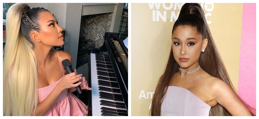 Potret seleb tirukan gaya artis lain ini curi perhatian Instagram 