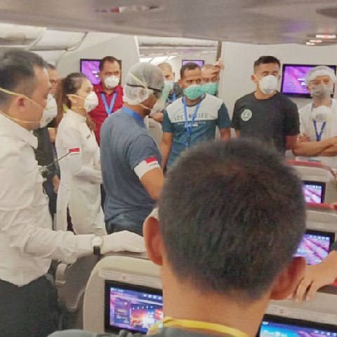 9 Potret proses penjemputan WNI dari Wuhan, China ke Indonesia