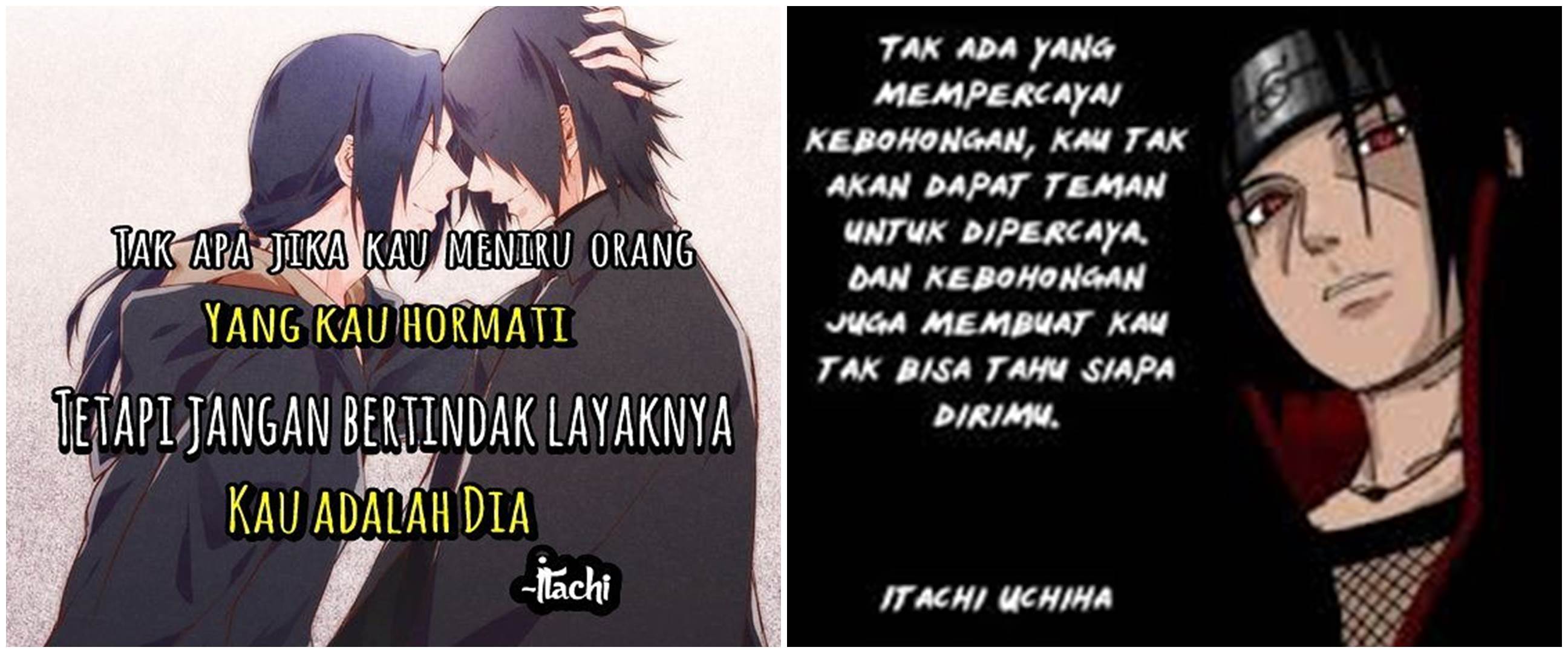 40 Kata-kata quote Uchiha Itachi 'Naruto' paling keren dan bijak