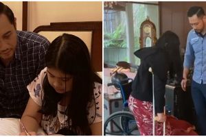 Momen Agus Yudhoyono latih berjalan Aira yang cedera, telaten banget