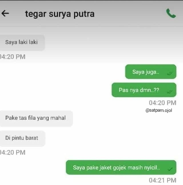9 Chat lucu penumpang ojek online tanya atribut driver, kocak