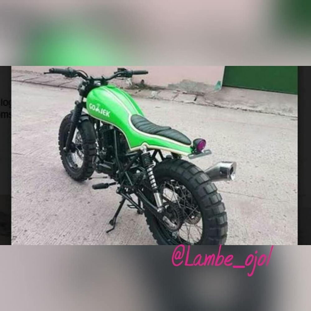 30 Motor unik driver ojek online ini bikin pelanggan bingung